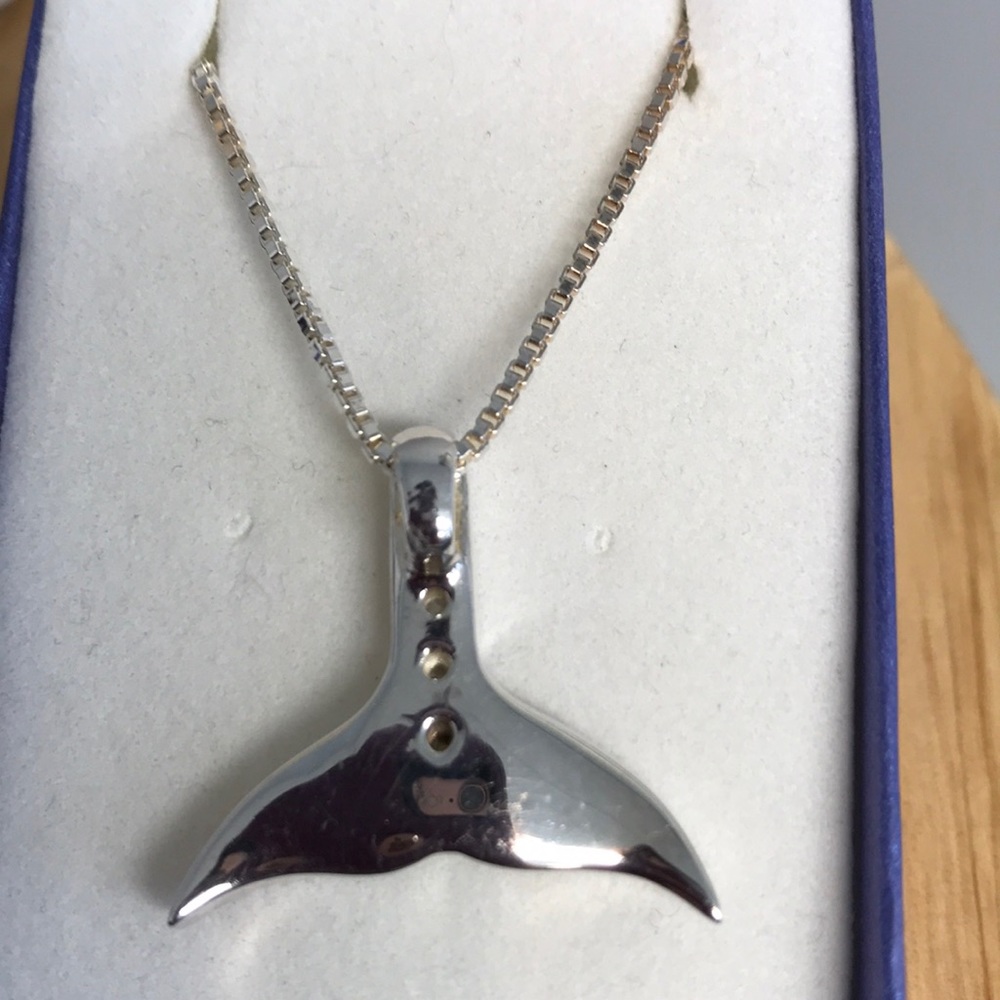 STERLING SILVER PINK/BLUE MUSSEL SHELL PENDANT NWT - Picture 3 of 7